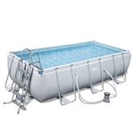 Bestway jeu de piscine rectangulaire power steel 404x201x100 cm 56441