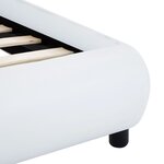 vidaXL Cadre de lit Blanc Similicuir 180 x 200 cm