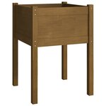 vidaXL Jardinière d'extérieur Marron miel 50x50x70 cm Pin massif