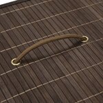 vidaXL Panier à linge rectangulaire Bambou Marron foncé