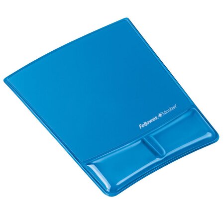 Health-v™ crystal tapis de souris et repose-poignet - bleu
