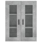 vidaXL Buffet haut Gris béton 69 5x34x180 cm Bois d'ingénierie