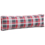 vidaXL Coussins de palette 2 Pièces motif à carreaux rouge tissu