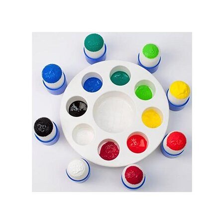 Palette de peinture à 8 alvéoles profondes avec 8 pinceaux pochoirs CLÉOPÂTRE