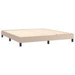 vidaXL Sommier tapissier matelas LED Cappuccino 180x200 cm Similicuir