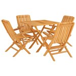 vidaXL Ensemble à dîner de jardin 5 Pièces Bois de teck massif