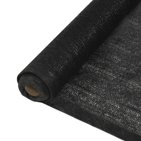 vidaXL Filet brise-vue PEHD 2 x 25 m Noir