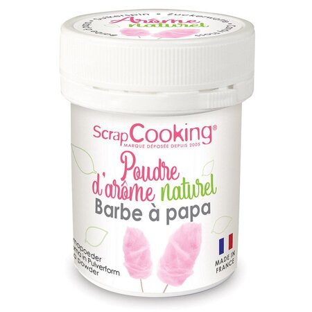 Arôme alimentaire naturel en poudre 15 g - Goût barbe à papa