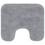 vidaXL Tapis de salle de bain 2 Pièces Tissu Gris