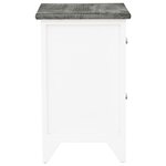 vidaXL Table de chevet 2 Pièces avec 2 tiroirs Gris et blanc