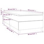 vidaXL Lit à sommier tapissier et matelas Gris foncé 90x200 cm Velours