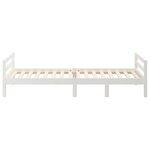 vidaXL Cadre de lit Blanc 90x190 cm Bois de pin massif