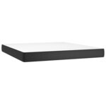 vidaXL Lit à sommier tapissier avec matelas Noir 160x200 cm