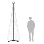vidaXL Arbre de Noël cône Blanc chaud 500 LED 100x300 cm