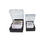 Boîte À Fiches Bristol Et Flash Cards A7 Office - Noir - X 8 - Exacompta