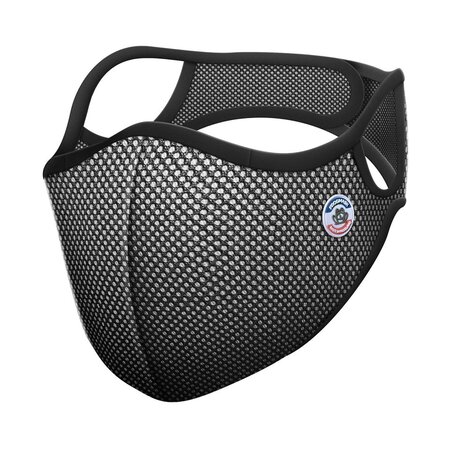 Masque anti-pollution FFP2 noir & blanc taille XL (homme)