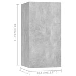 vidaXL Ensemble de meubles TV 7 Pièces Gris béton Aggloméré