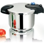 KITCHEN MOVE - ASO22-6L - Cocotte minute à baïonnette 6L - Cuve INOX - Diamètre 22 cm avec panier cuisson vapeur