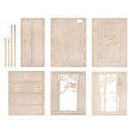 Kit bois cadre à motifs 3d forêt fsc100  20x30x6 6cm  15 pces 1kit