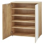 Germania Armoire à chaussures GW-Telde Blanc et chêne