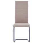 vidaXL Chaises à manger cantilever lot de 2 cappuccino similicuir