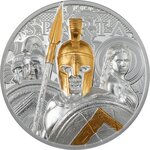 SPARTA 3 onces argent monnaie 20 Dollars Cook Islands 2023