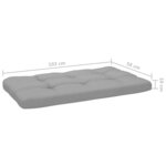 vidaXL Salon de jardin palette 4 Pièces et coussins pin imprégné de noir