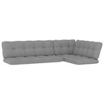vidaXL Banc d'angle de jardin et coussins 239 cm Bois de pin imprégné