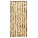 vidaXL Moustiquaire Beige et marron 90x220 cm Chenille