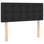 vidaXL Lit à sommier tapissier avec matelas Noir 90x190 cm Similicuir