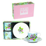 Coffret 2 tasses et 2 sous tasses allen desings - blooms