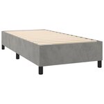 vidaXL Lit à sommier tapissier et matelas Gris clair 90x200 cm Velours