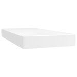 vidaXL Sommier tapissier avec matelas et LED Blanc 90x190cm Similicuir
