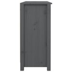 vidaXL Buffet Gris 100x35x74 5 cm Bois massif de pin