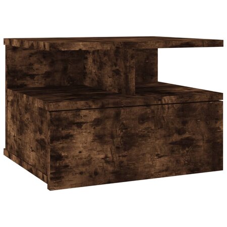 vidaXL Table de chevet flottante Chêne fumé 40x31x27 cm