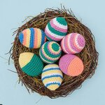 Kit Oeufs de Pâques flashy en crochet Ricorumi