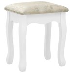 vidaXL Ensemble de coiffeuse avec tabouret Blanc 50x59x136cm Paulownia