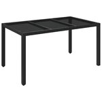 vidaXL Mobilier à dîner de jardin et coussins 5Pièces Noir Résine tressée