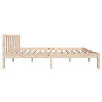 vidaXL Cadre de lit Bois massif 120x190 cm Petit double