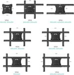 Onkron m7l blk support tv mural pour des téléviseurs de 40 à 75 pouces noir