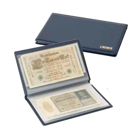 Album de poche pour billets de banque-bleu