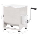 vidaXL Mélangeur de viande avec boîte de vitesse Argenté Inox