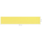 vidaXL Écran de balcon Jaune et blanc 90x500 cm PEHD