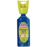 Assortiment de 6 flacons de 37 ml de peinture relief DIAM'S couleurs pailletées assorties