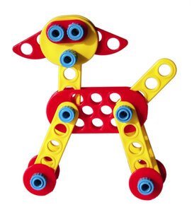 Jeu de contruction pour enfant Michi Grand seau de 158 pièces
