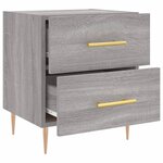 vidaXL Tables de chevet 2 Pièces gris sonoma 40x35x47 5 cm