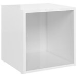 vidaXL Ensemble de meubles TV 6 Pièces Blanc brillant Aggloméré