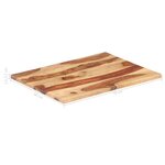 vidaXL Dessus de table Bois solide 25-27 mm 60x70 cm