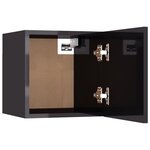 vidaXL Meubles TV muraux 2 Pièces Gris brillant 30 5x30x30 cm