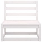 vidaXL Canapés centraux de jardin 2 Pièces Blanc Bois de pin massif
